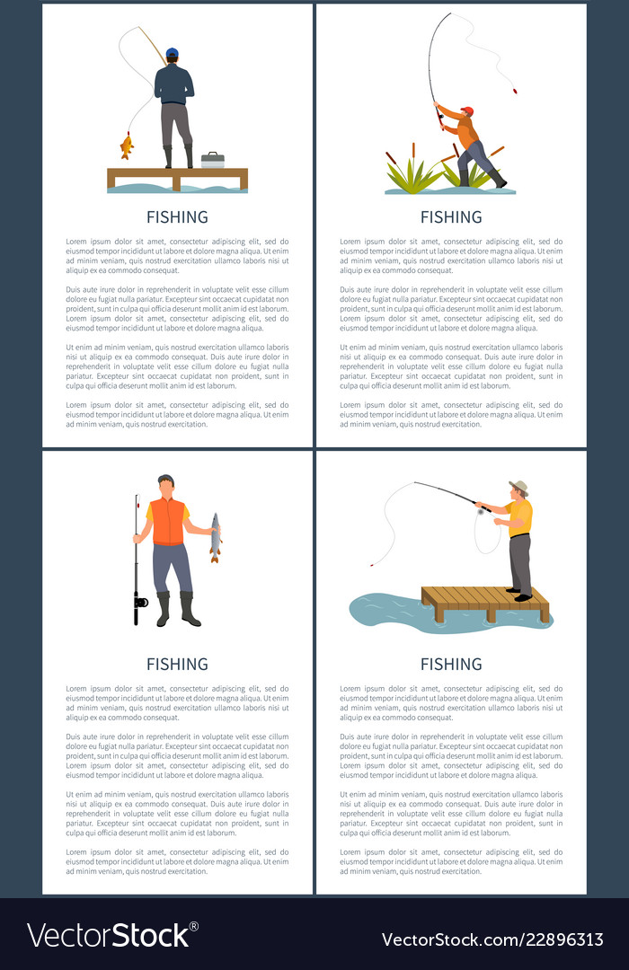 Fishing posters activity set