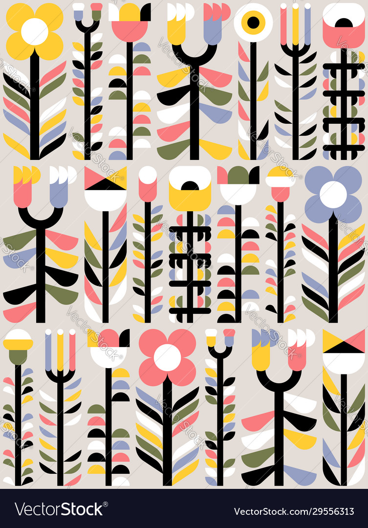 Geometric Floral Pattern