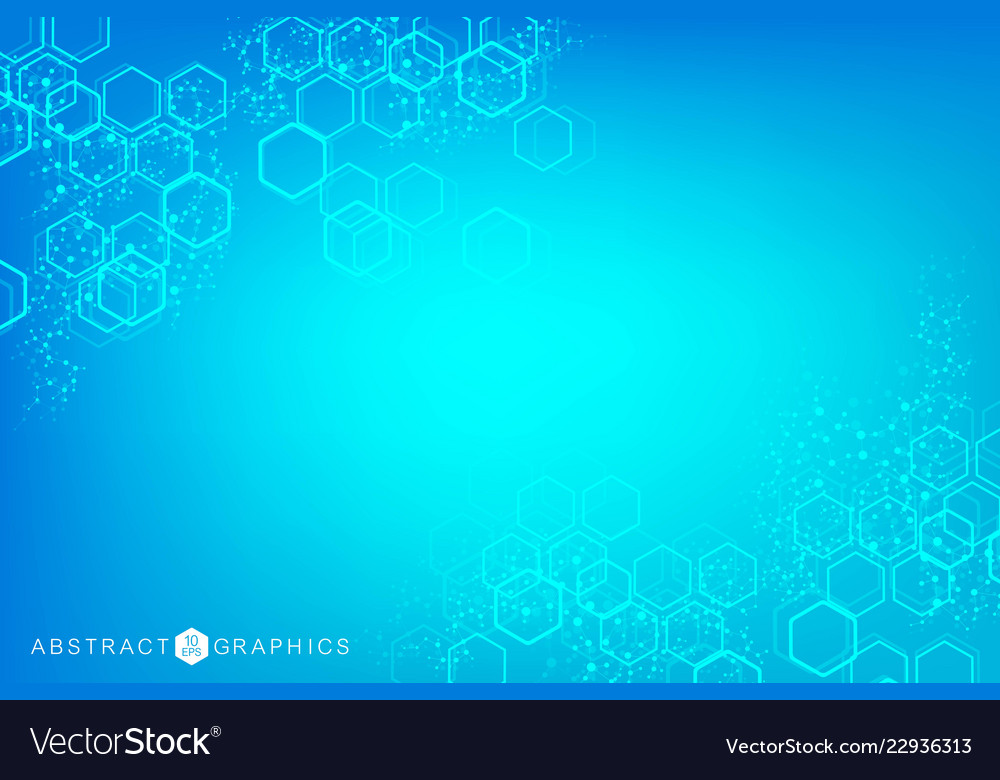 Hexagonal abstract background big data vector image Hexagonal abstract background big data