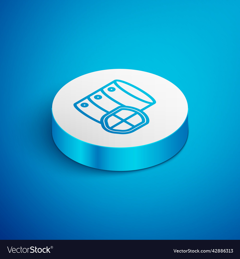 Isometric line server with shield icon isolated vector image Isometric line server with shield icon isolated