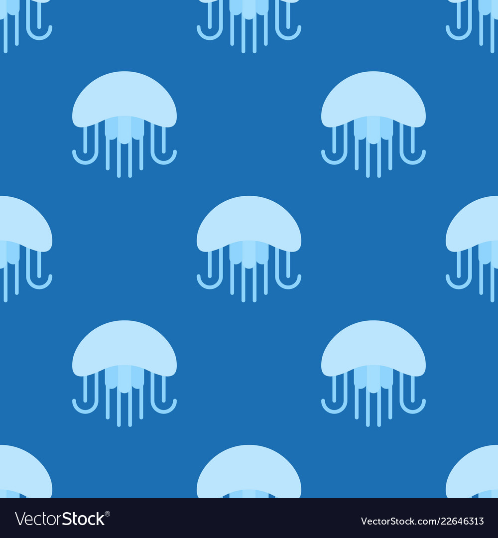 Jellyfish seamless pattern for use as wrapping