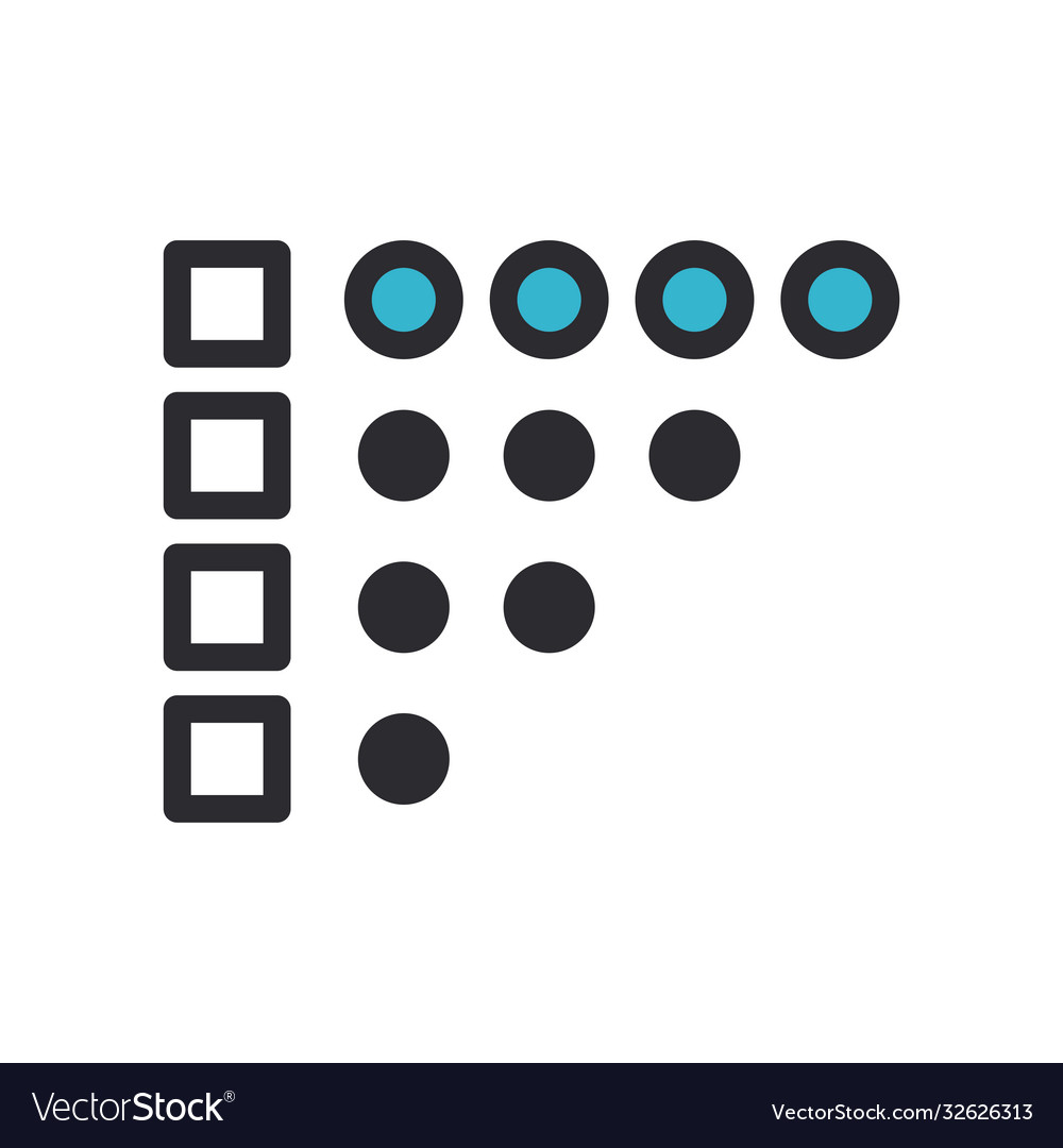 Options list with points line and fill style icon
