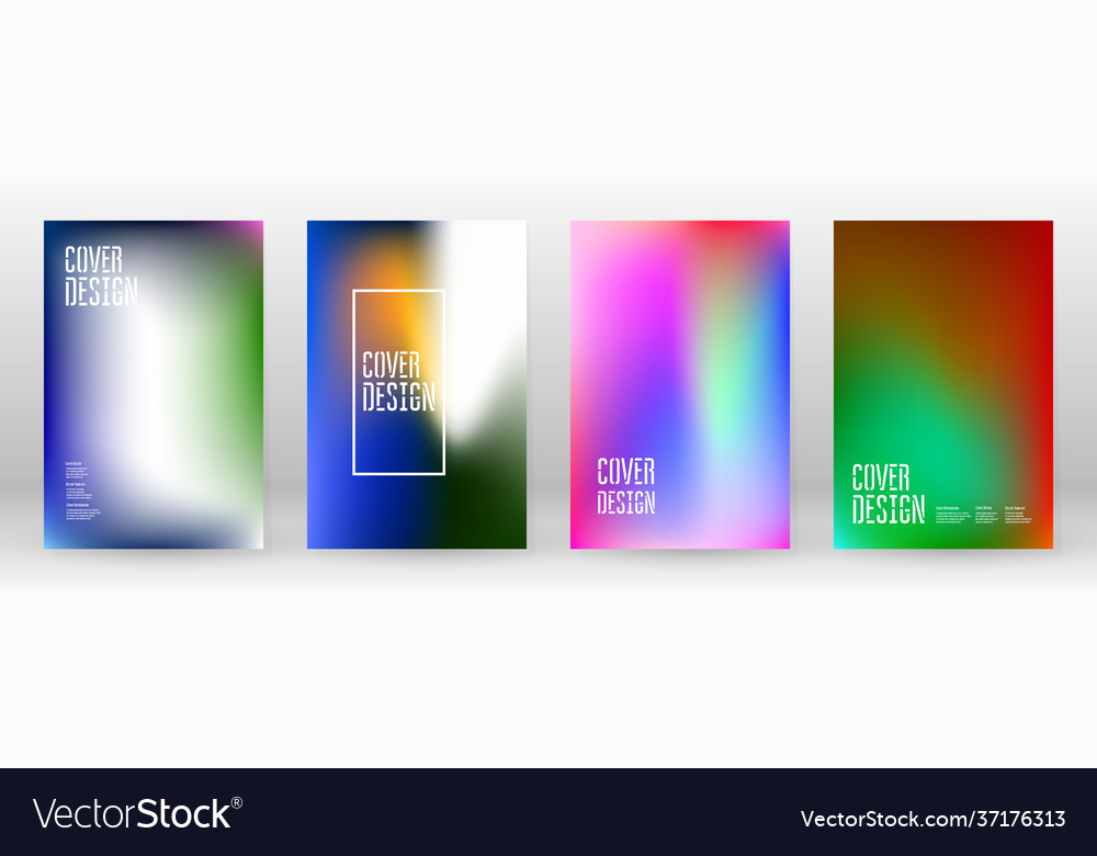 Pastel soft rainbow gradient set color background vector image Pastel soft rainbow gradient set color background