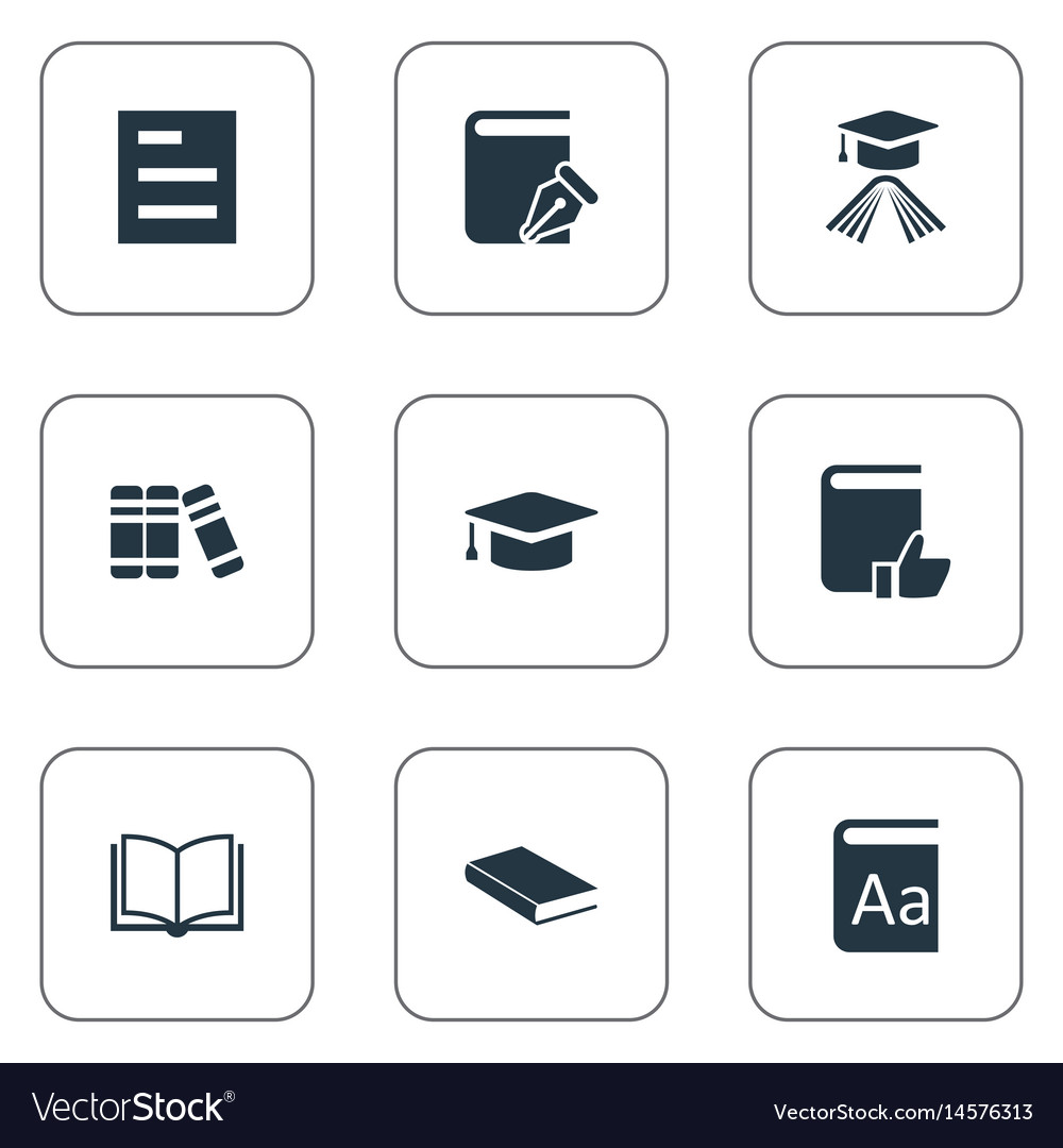 Set of simple knowledge icons