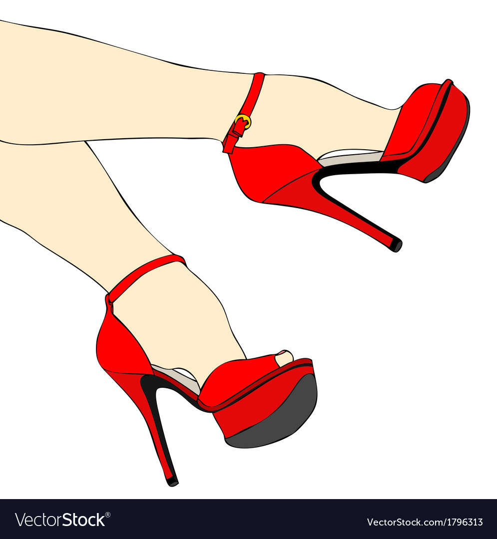 Sexy Legs And Feet With Shoes Royalty Free Vector Image 