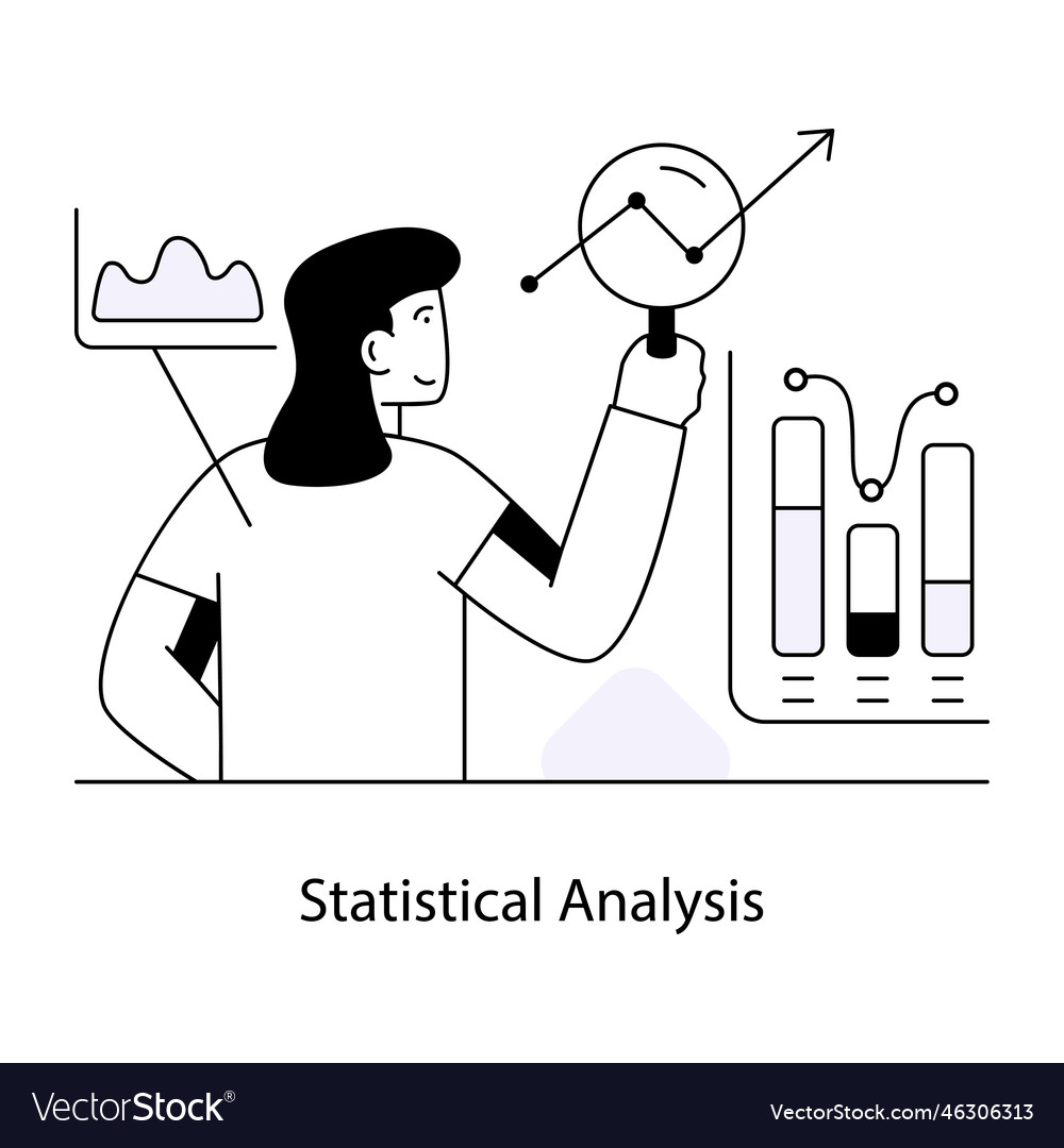 Statistical analysis royalty free vector image