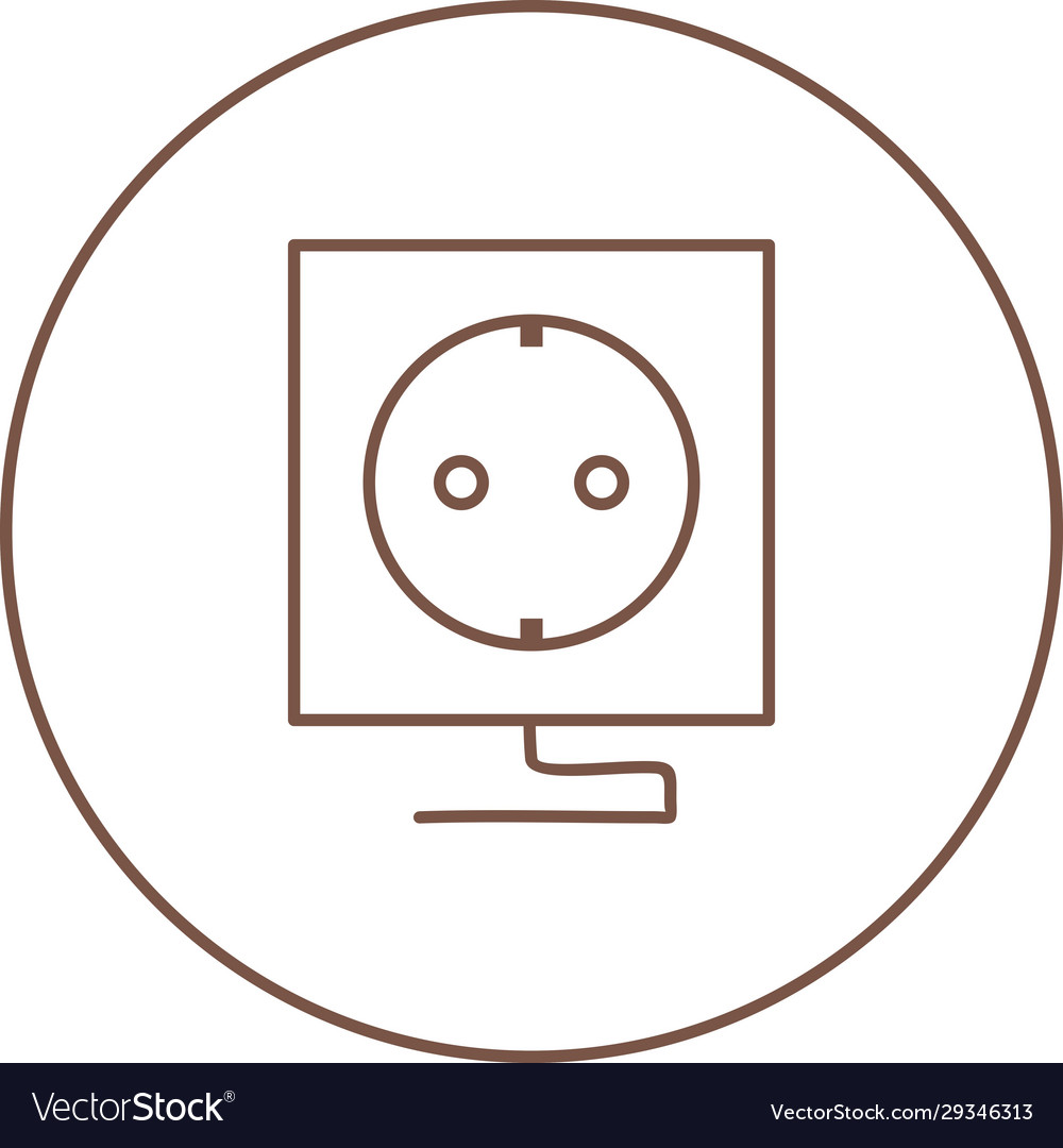 Unique socket line icon
