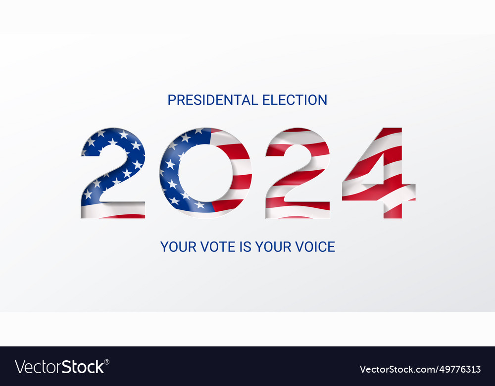 Us presidential election 2024 banner Royalty Free Vector