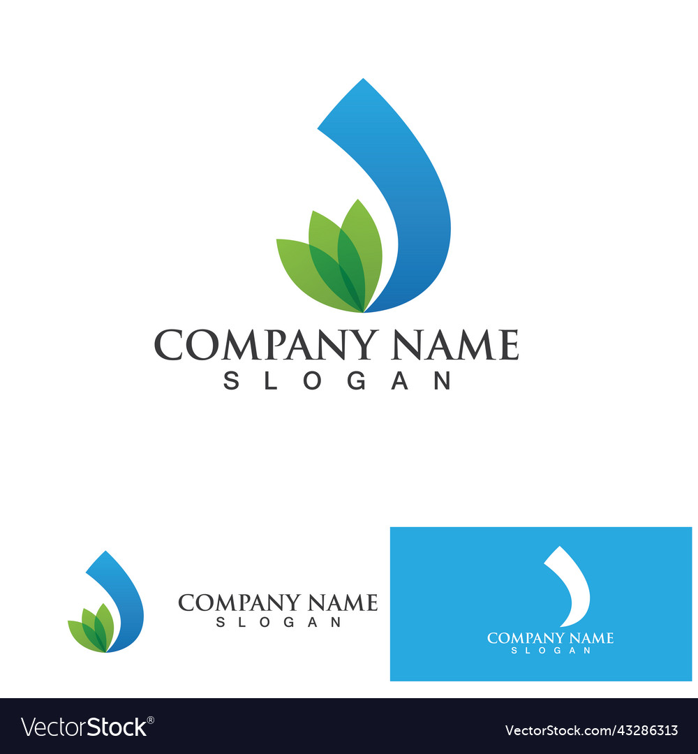 Water drop logo template