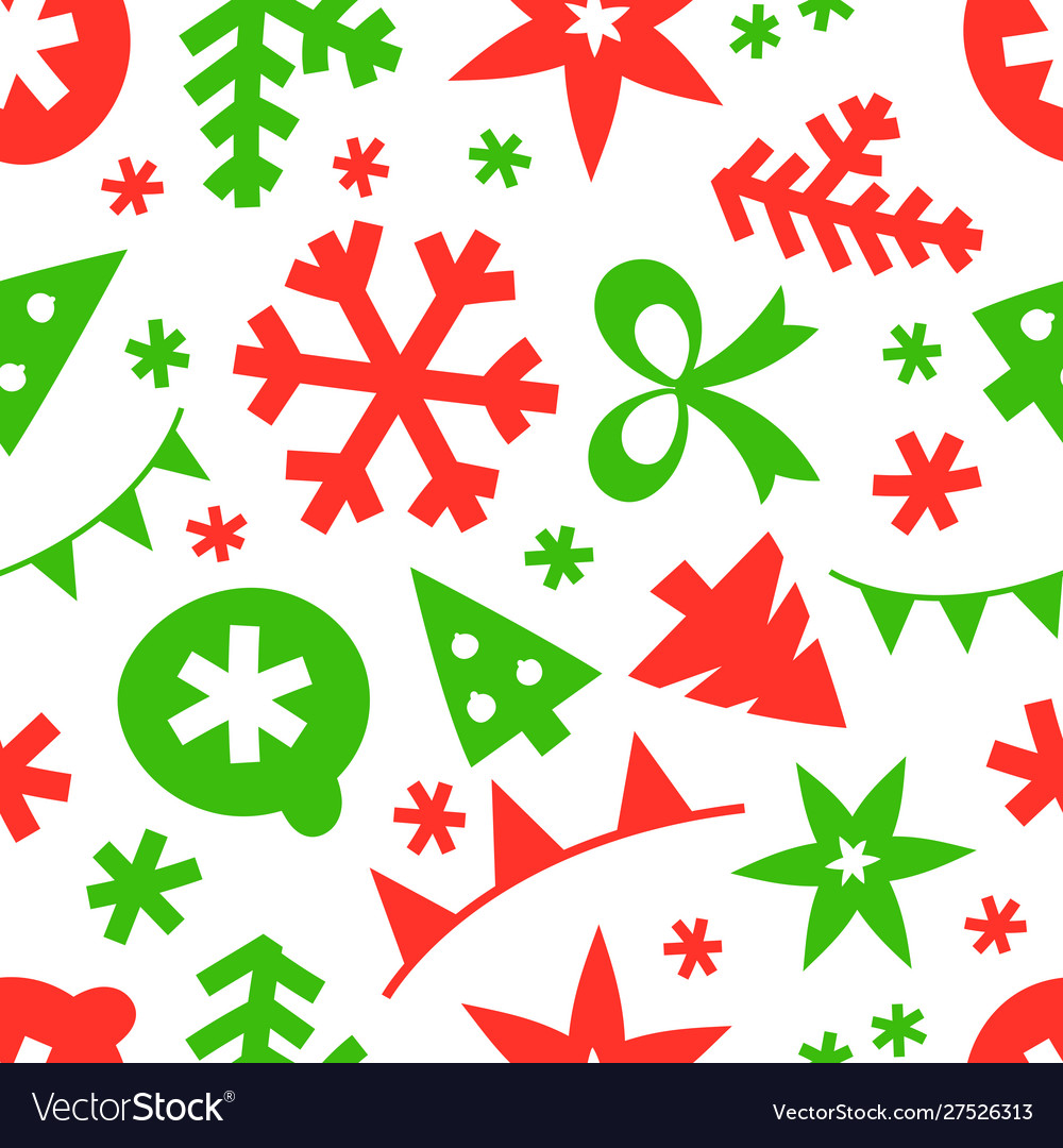 Winter season holidays seamless pattern background