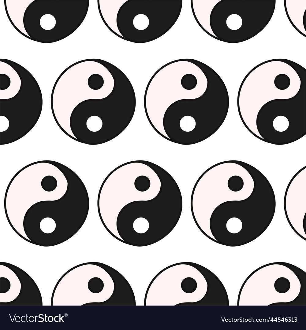 Yin yang pattern vector image Yin yang pattern
