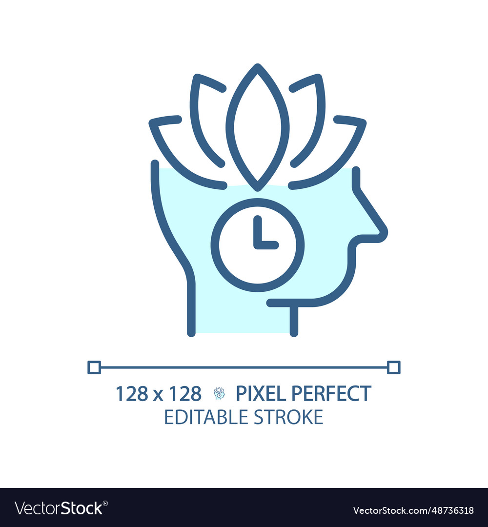 2d customizable thin linear blue self control icon Vector Image 2d customizable thin linear blue self control icon
