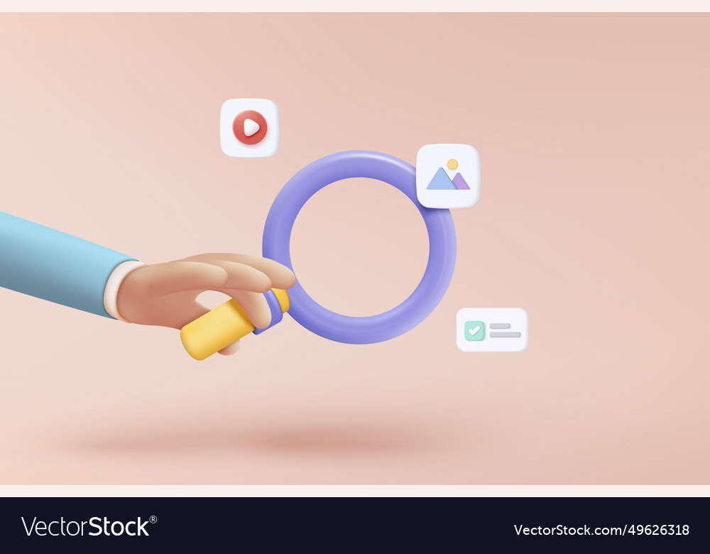 3d media file management concept searching image
