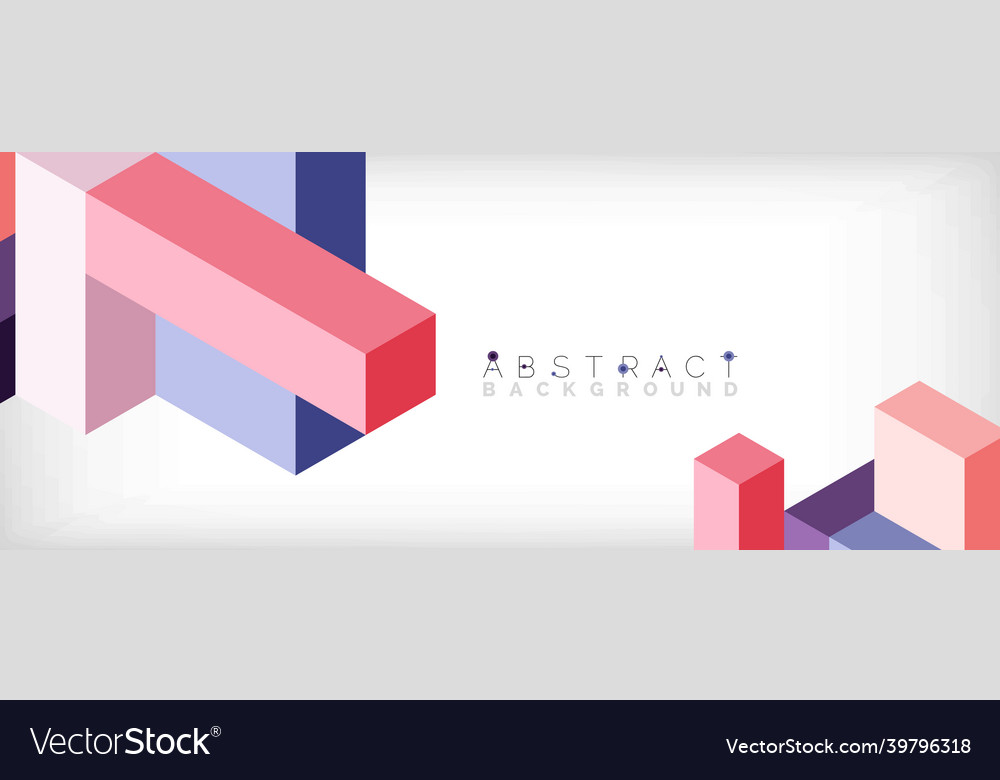 Abstract background 3d cubes cubic elements vector image Abstract background 3d cubes cubic elements