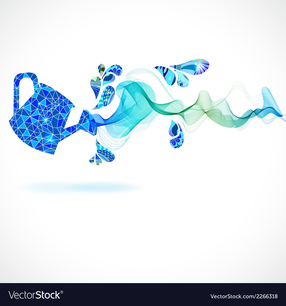 Abstract color background with wave and watering