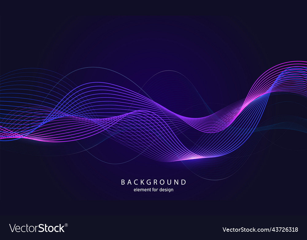 Abstract wave background element for design vector image Abstract wave background element for design