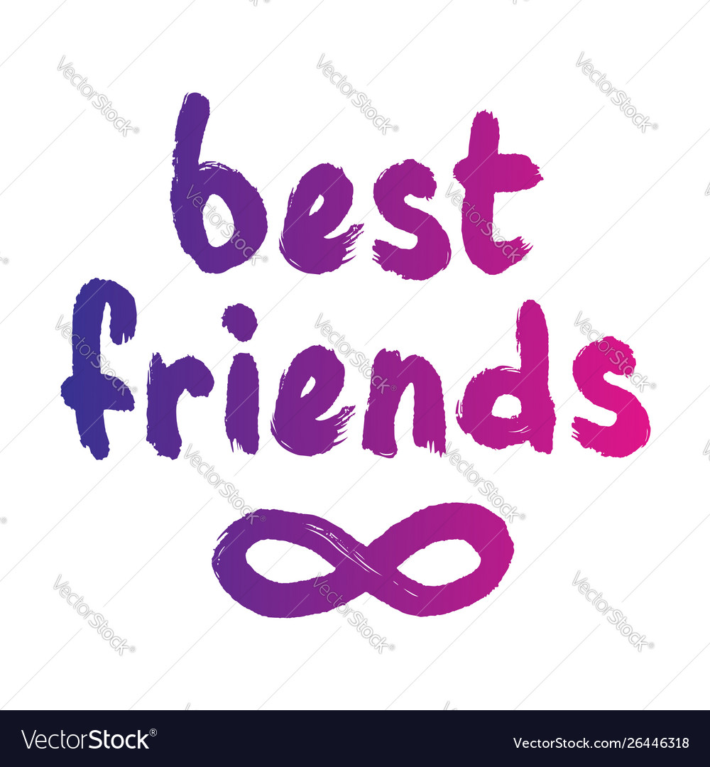 Download Best friends forever postcard Royalty Free Vector Image