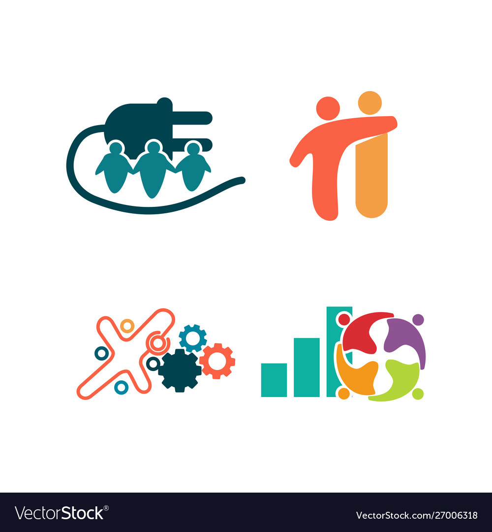 Commitment teamwork together business logo
