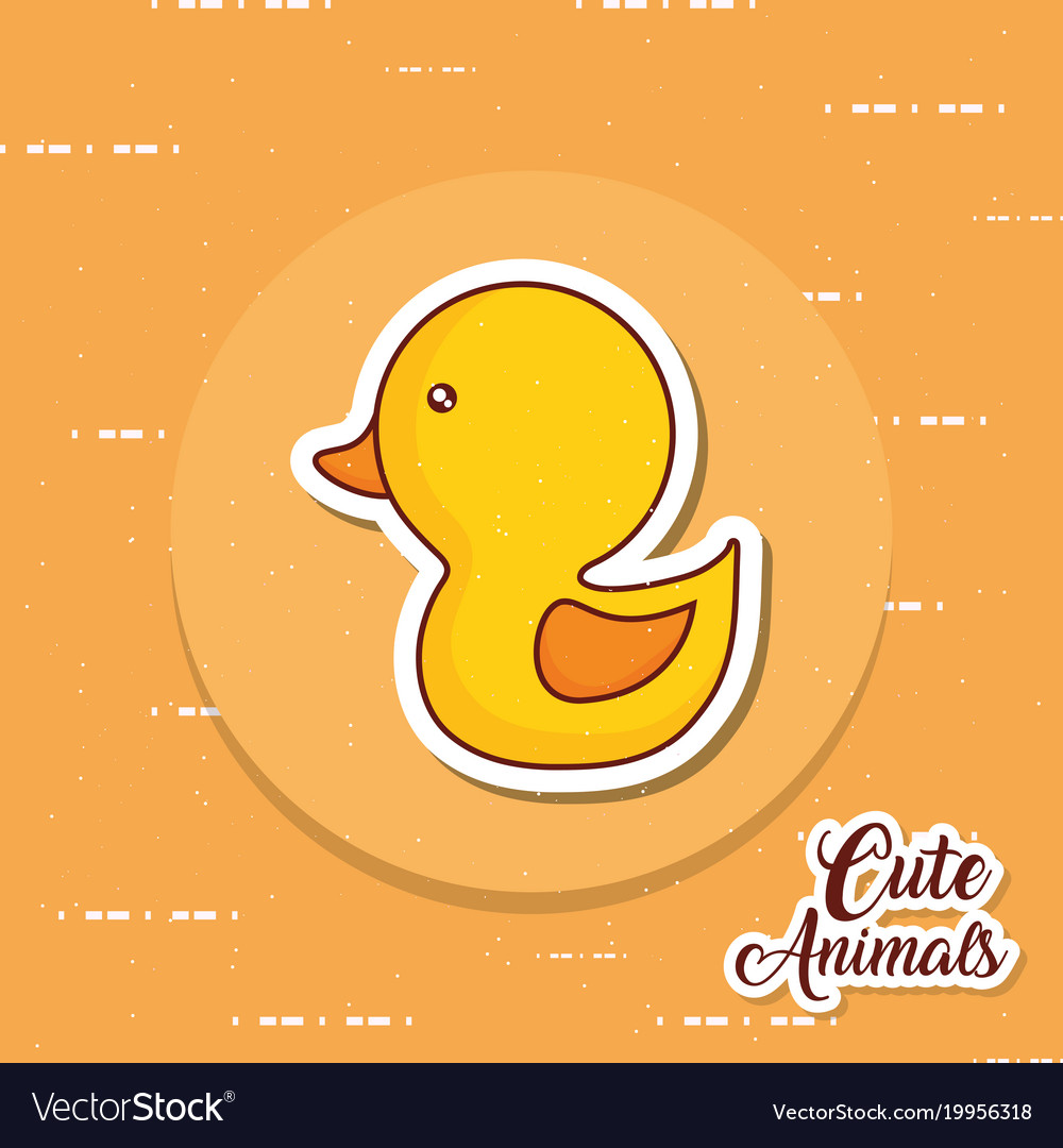 Cute duck icon image Royalty Free Vector Image