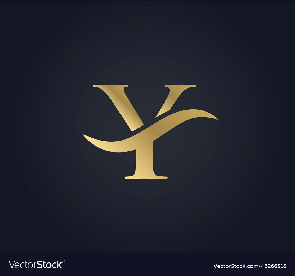 Letter y wave logo Royalty Free Vector Image - VectorStock