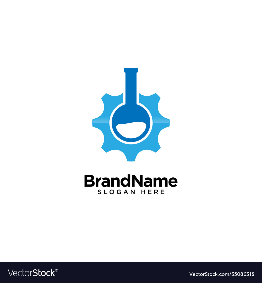 Mechanical laboratory logo design inspiration Vector Image