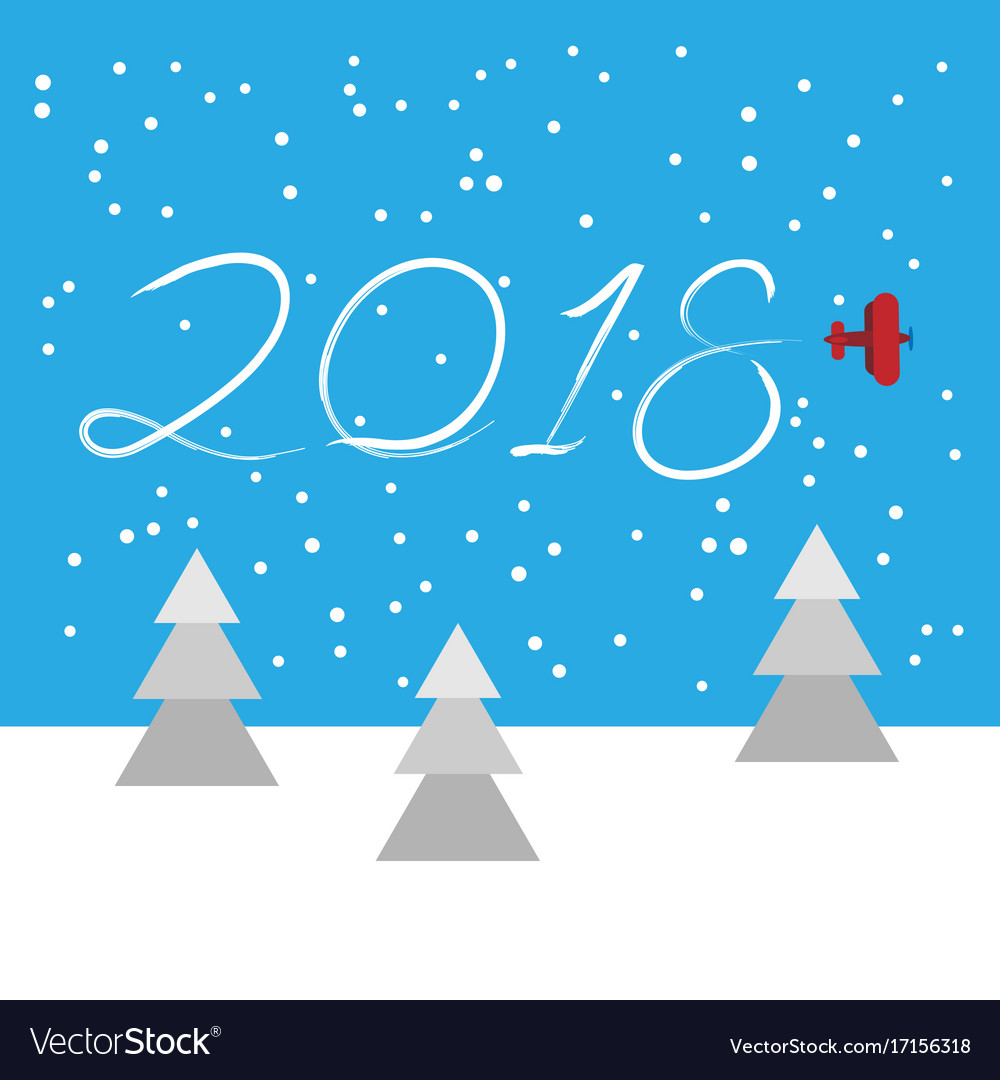 Plane left a trace in the form of numbers 2018