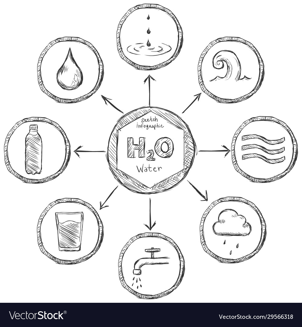 Sketch water infographic