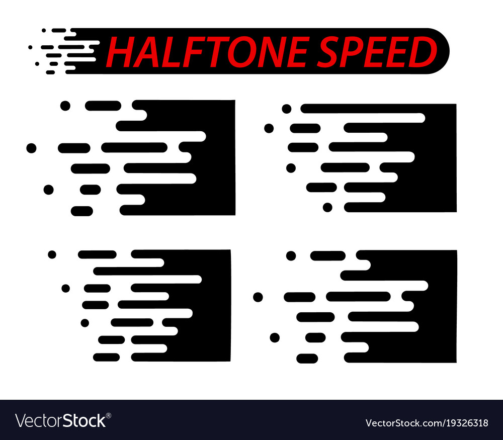 Speed lines set isolated on white motion effect
