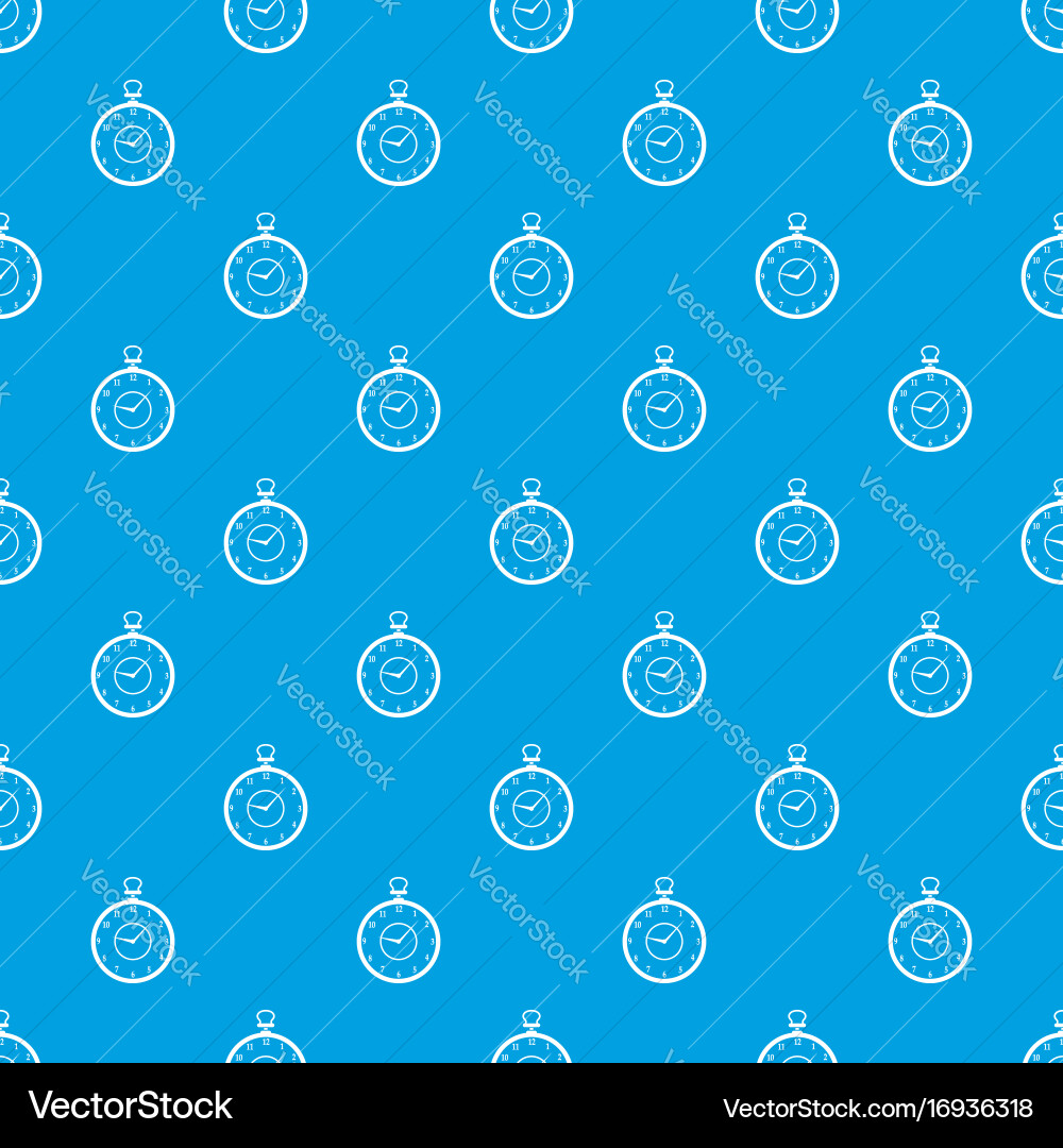 Watch pattern seamless blue Royalty Free Vector Image