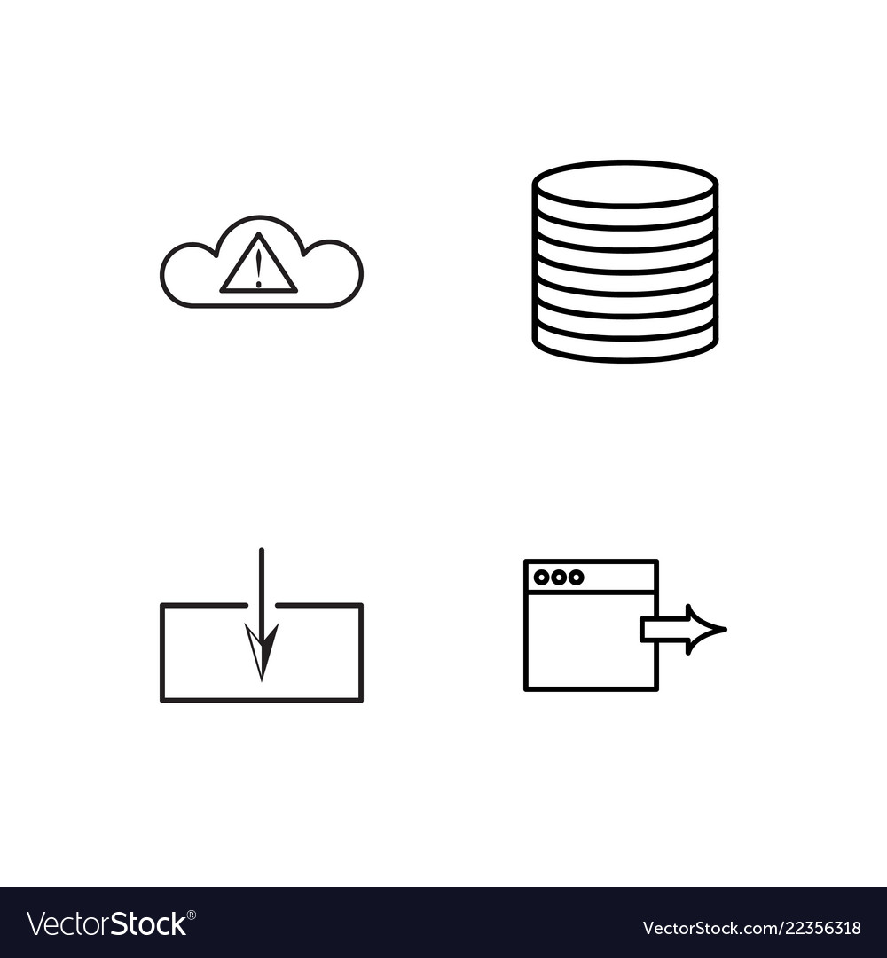 Web simple outlined icons set