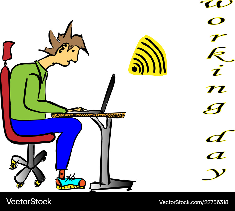 Working day Royalty Free Vector Image - VectorStock