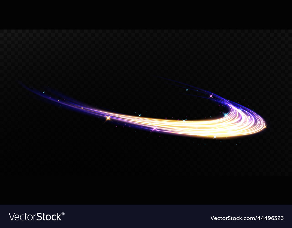Abstract light lines of movement and speed