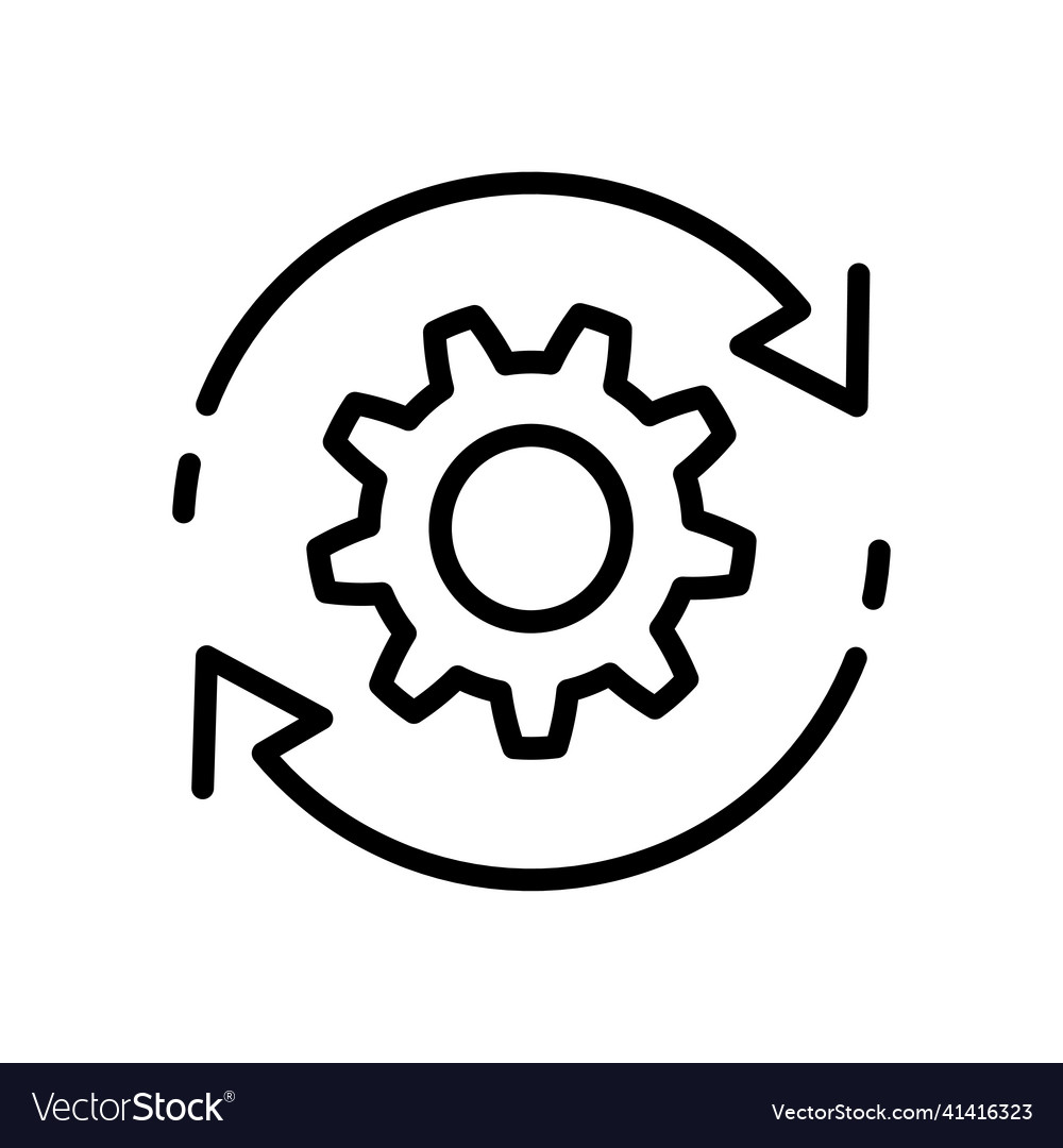 Agile process icon technology engine symbol vector image Agile process icon technology engine symbol
