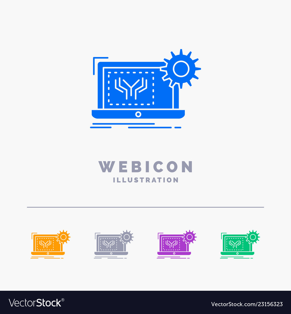 Blueprint circuit electronics engineering vector image Blueprint circuit electronics engineering
