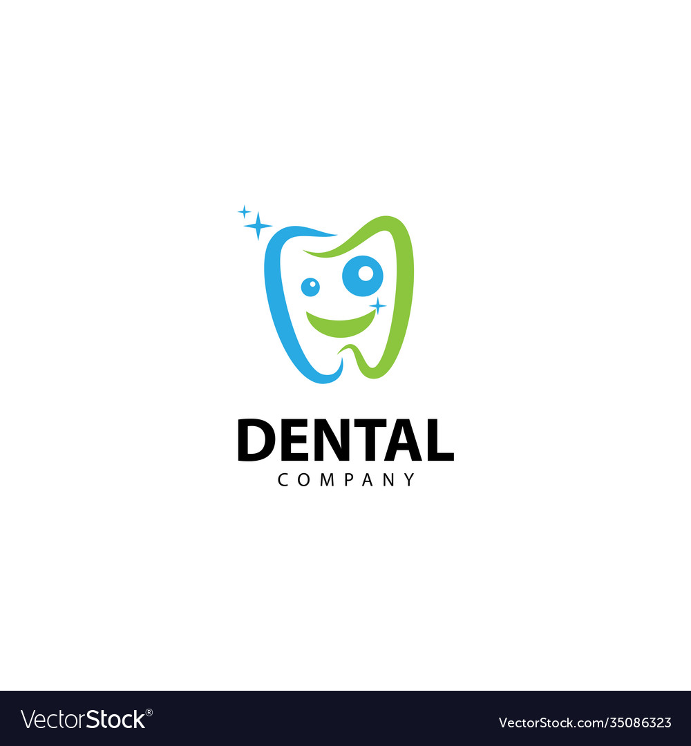 Dental clinic logo tooth abstract design template Vector Image