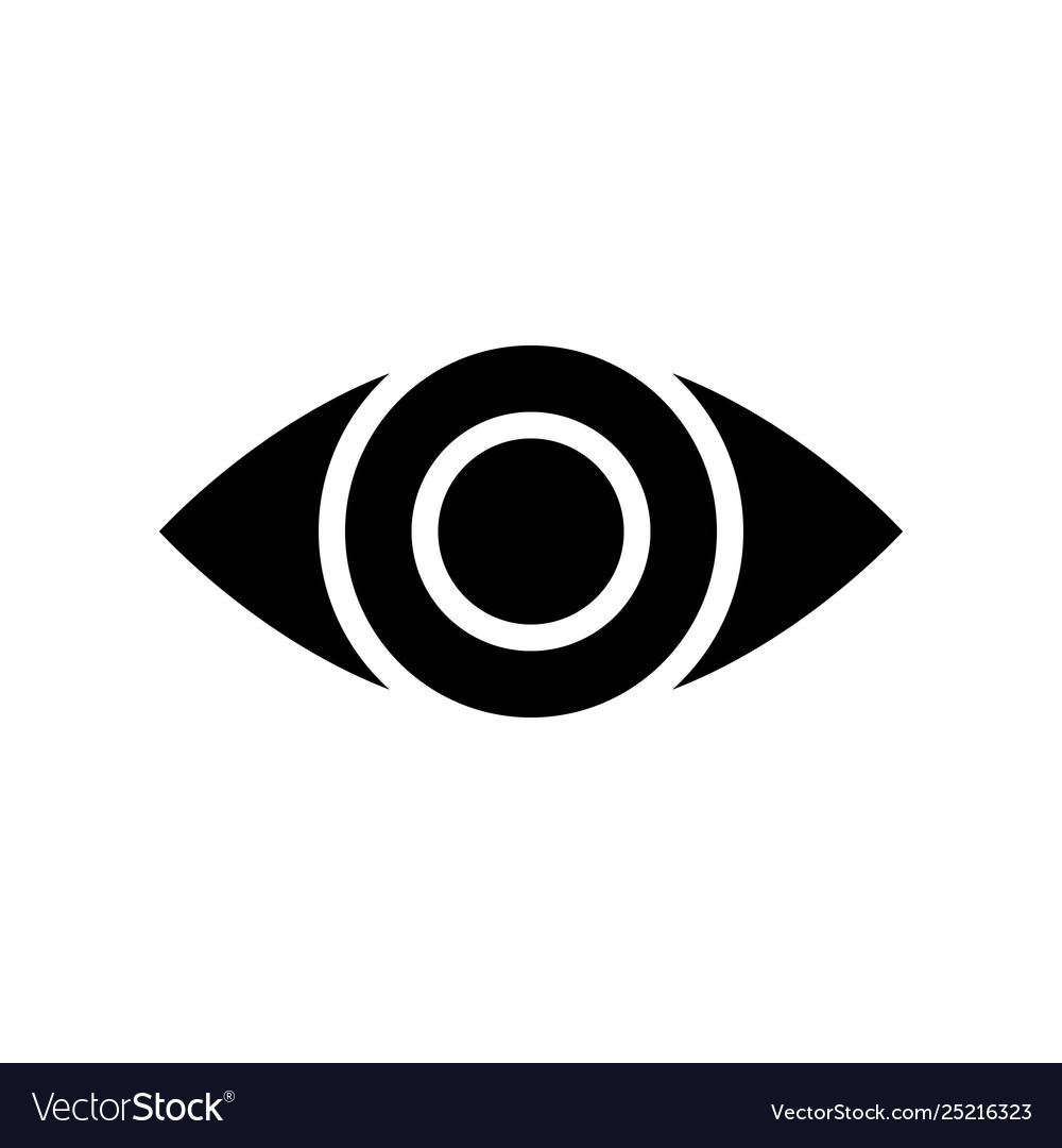 Eye social media solid style icon Royalty Free Vector Image