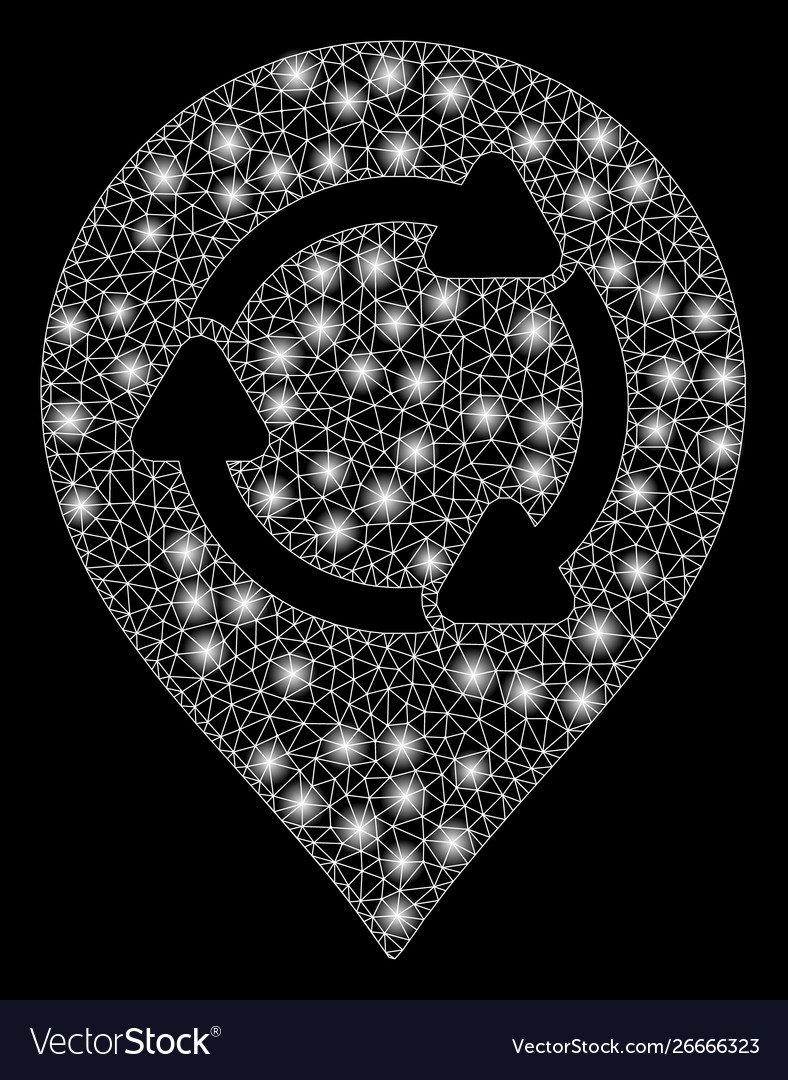 Glossy mesh carcass rotation map marker with flare