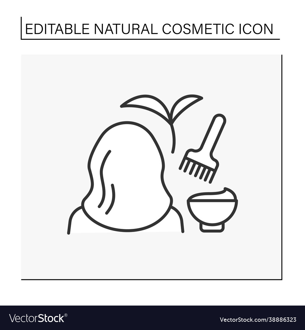 Hair-dyeing line icon