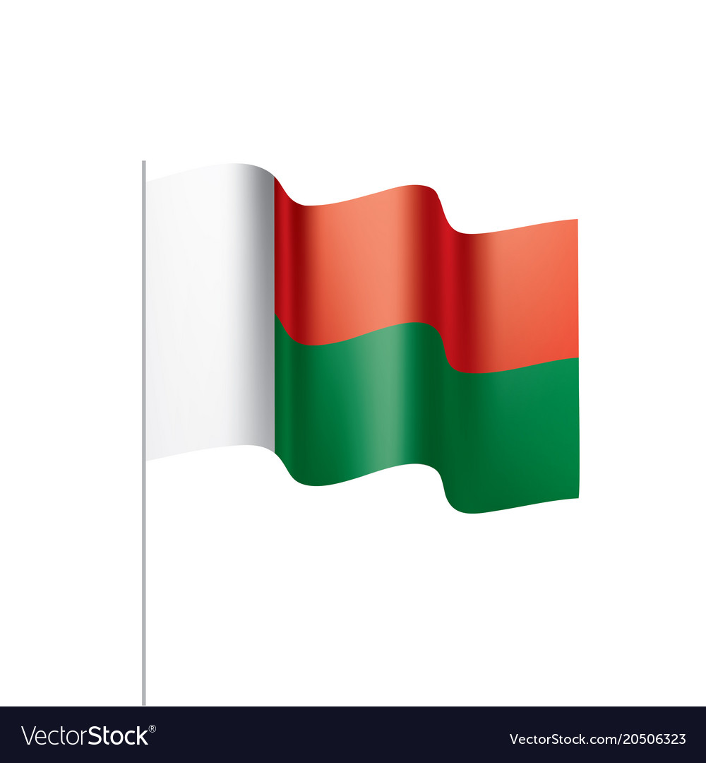 madagascar flag royalty free vector image vectorstock