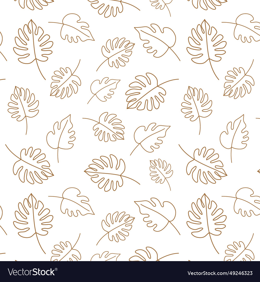 Minimal botanical art seamless pattern vector image Minimal botanical art seamless pattern