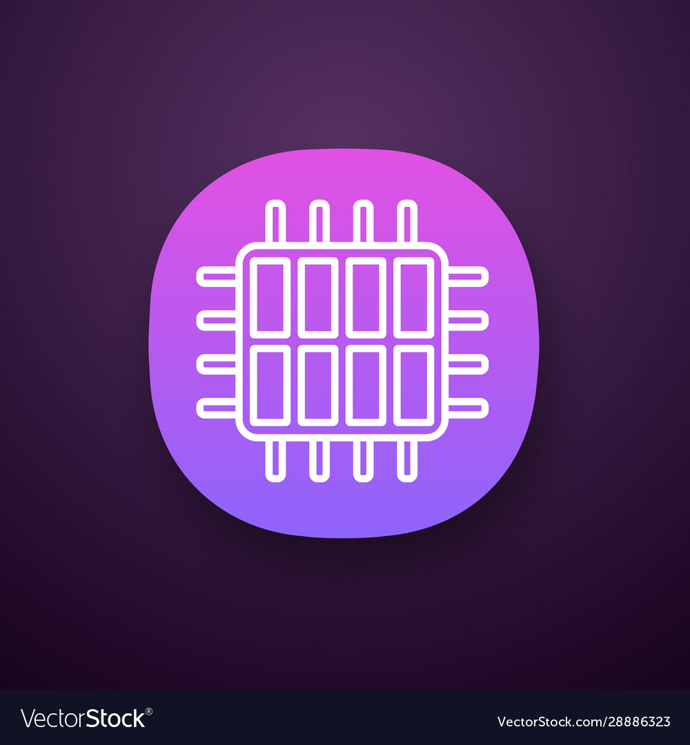 Octa core processor app icon Vector Image Octa core processor app icon