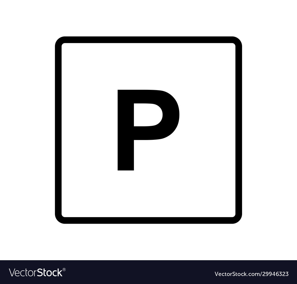 Parksymbol auf weißem Hintergrund