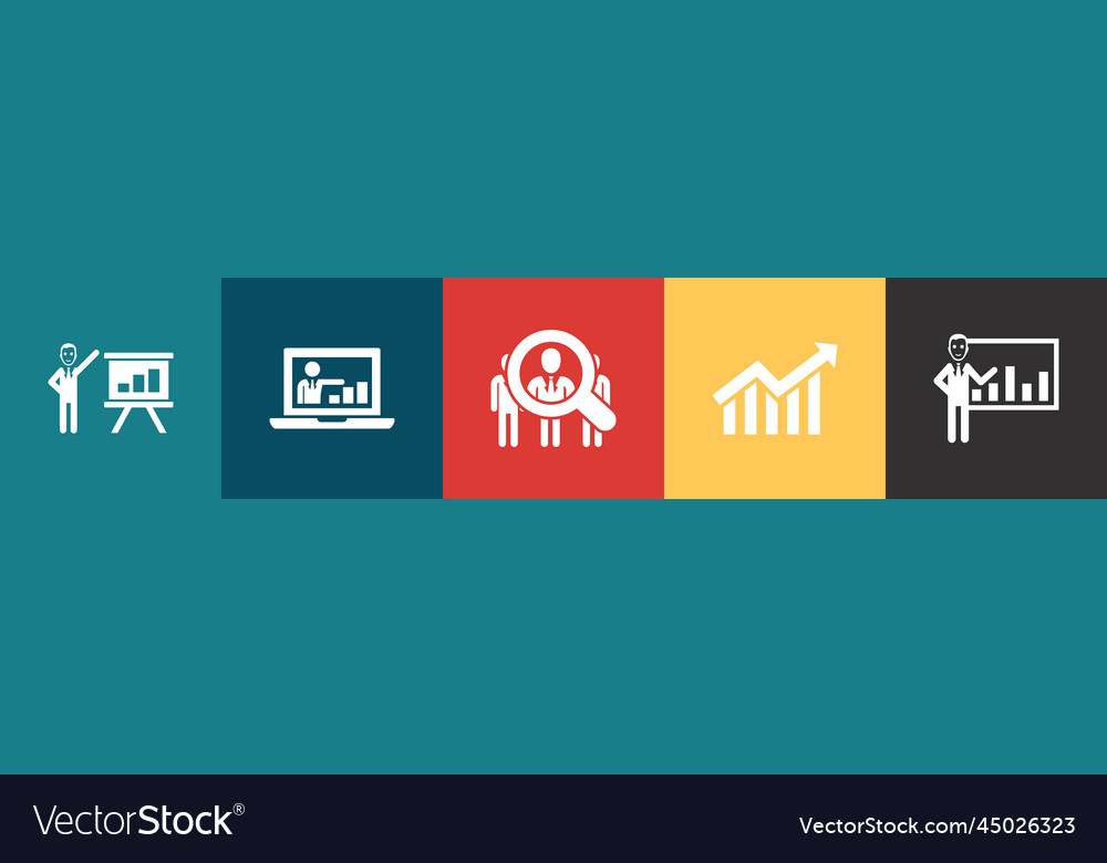 Presentation icons infographic design template Vector Image