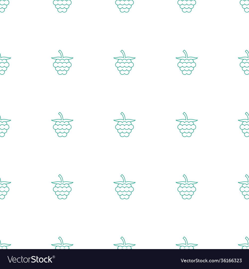 Raspberry icon pattern seamless white background