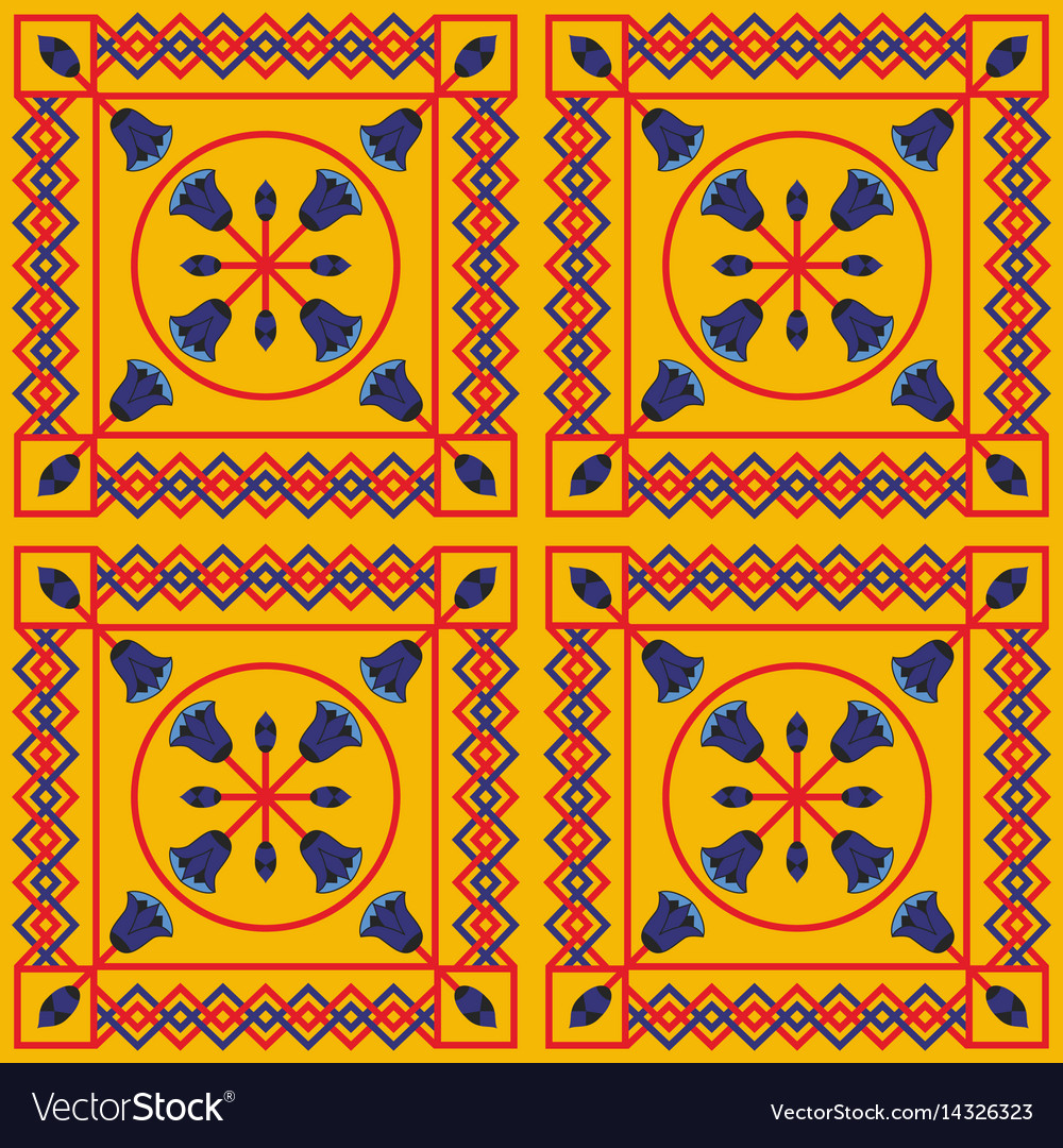 Seamless pattern with ethnic elements
