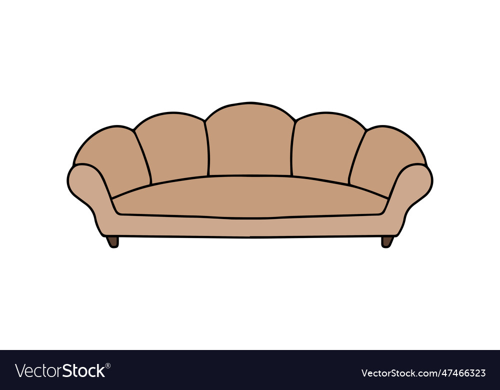 Sofa linear style sign for mobile concept and web Vector Image Sofa linear style sign for mobile concept and web