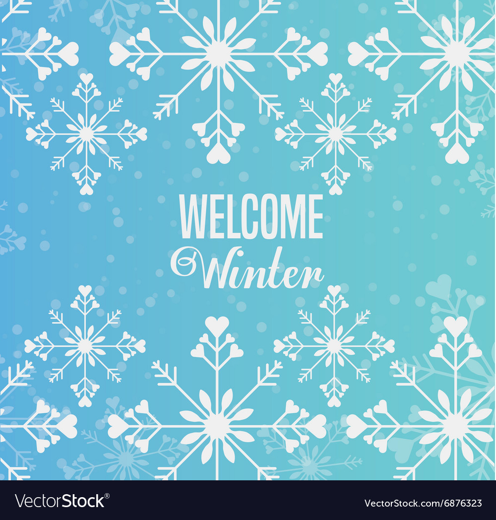 Welcome winter design Royalty Free Vector Image