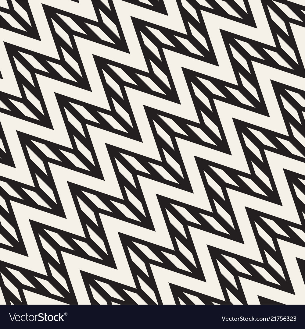 Zigzag Line Pattern - Monochrome
