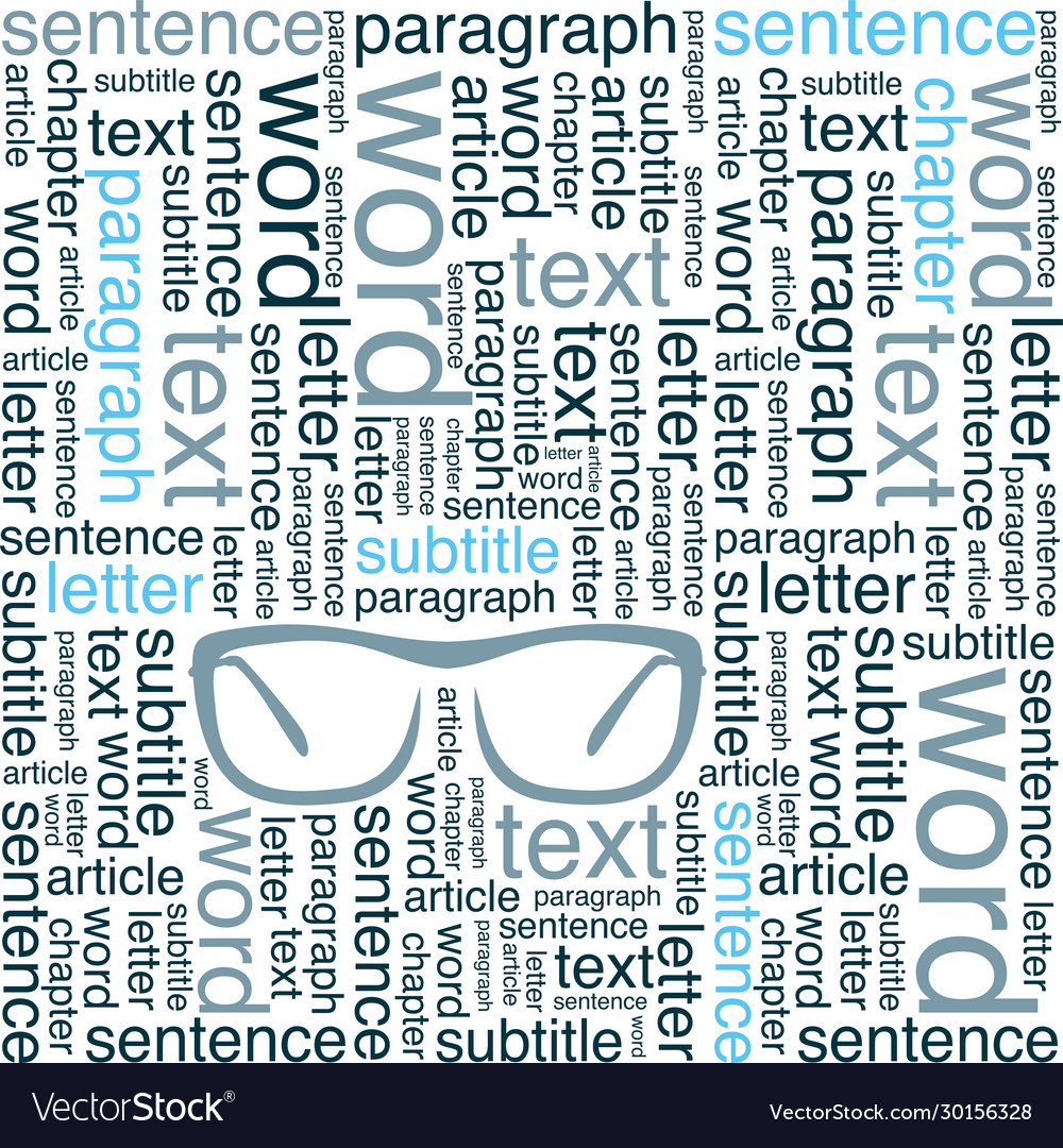 A pattern words different sizes vector image A pattern words different sizes