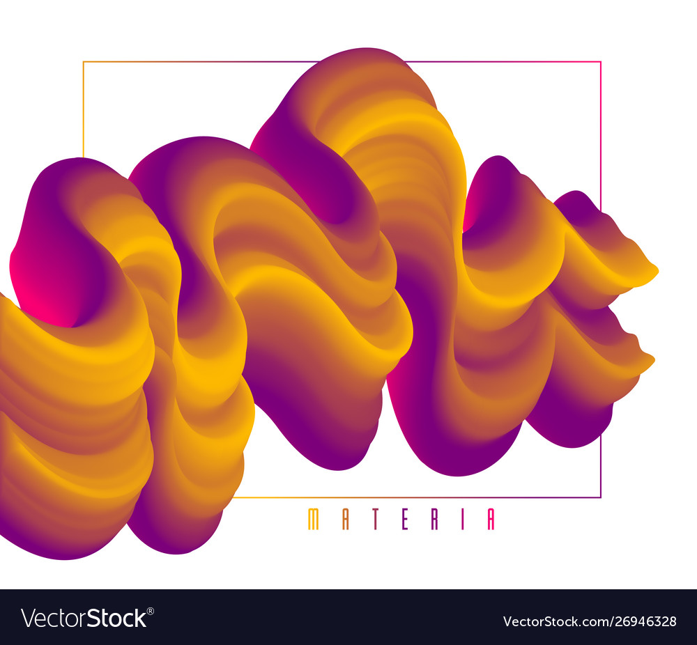 Abstract colorful fluid background dimensional